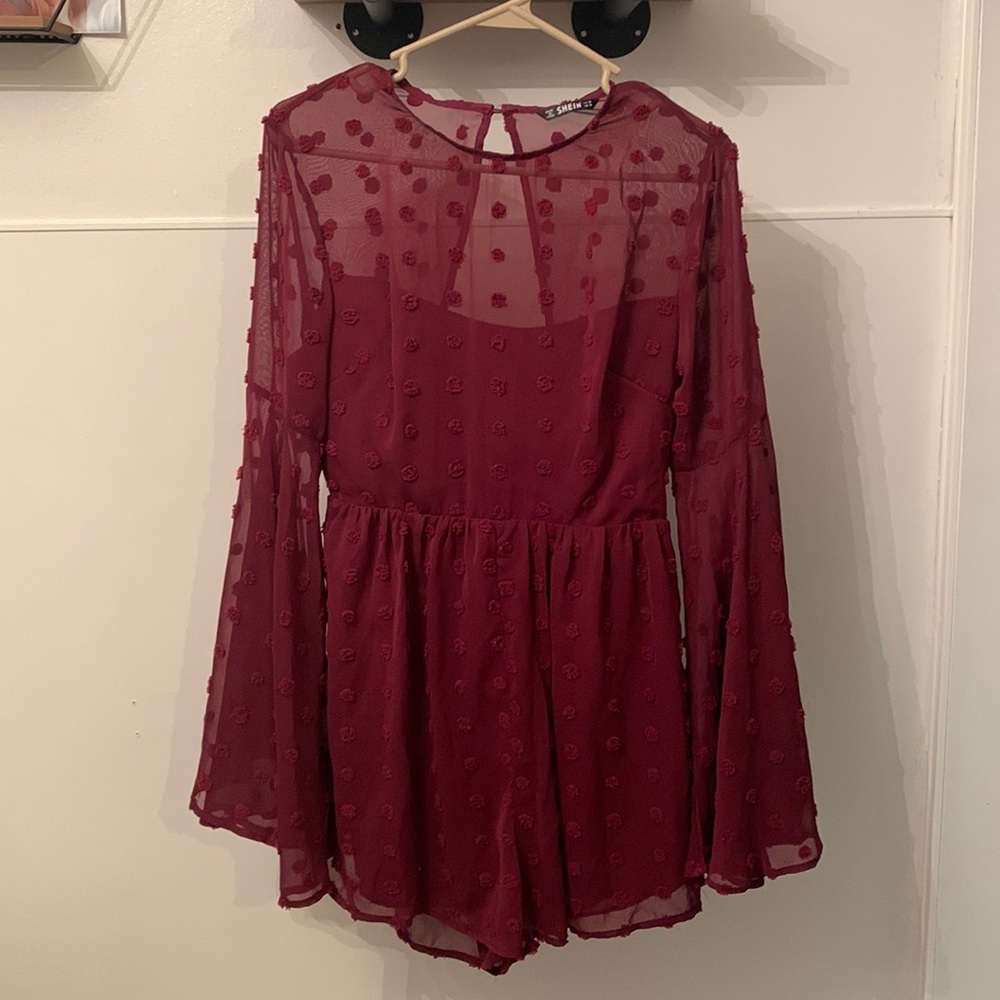 Burgundy Romper